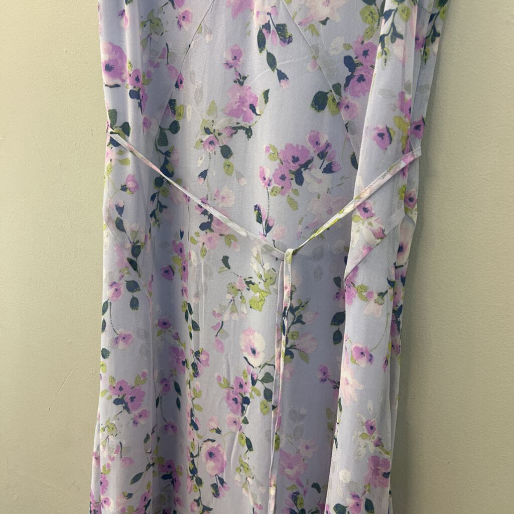 Altar'd State Blue/ Purple Flower Print Maxi Dress Medium