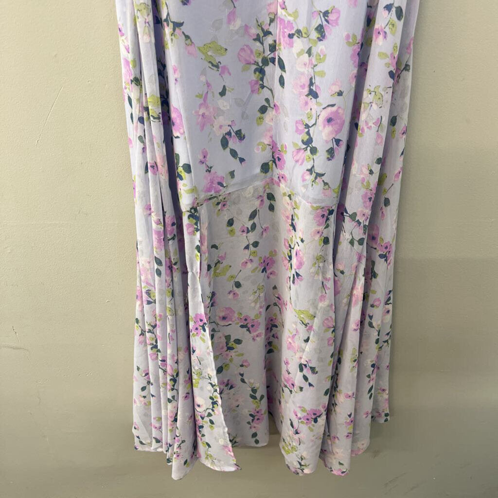 Altar'd State Blue/ Purple Flower Print Maxi Dress Medium