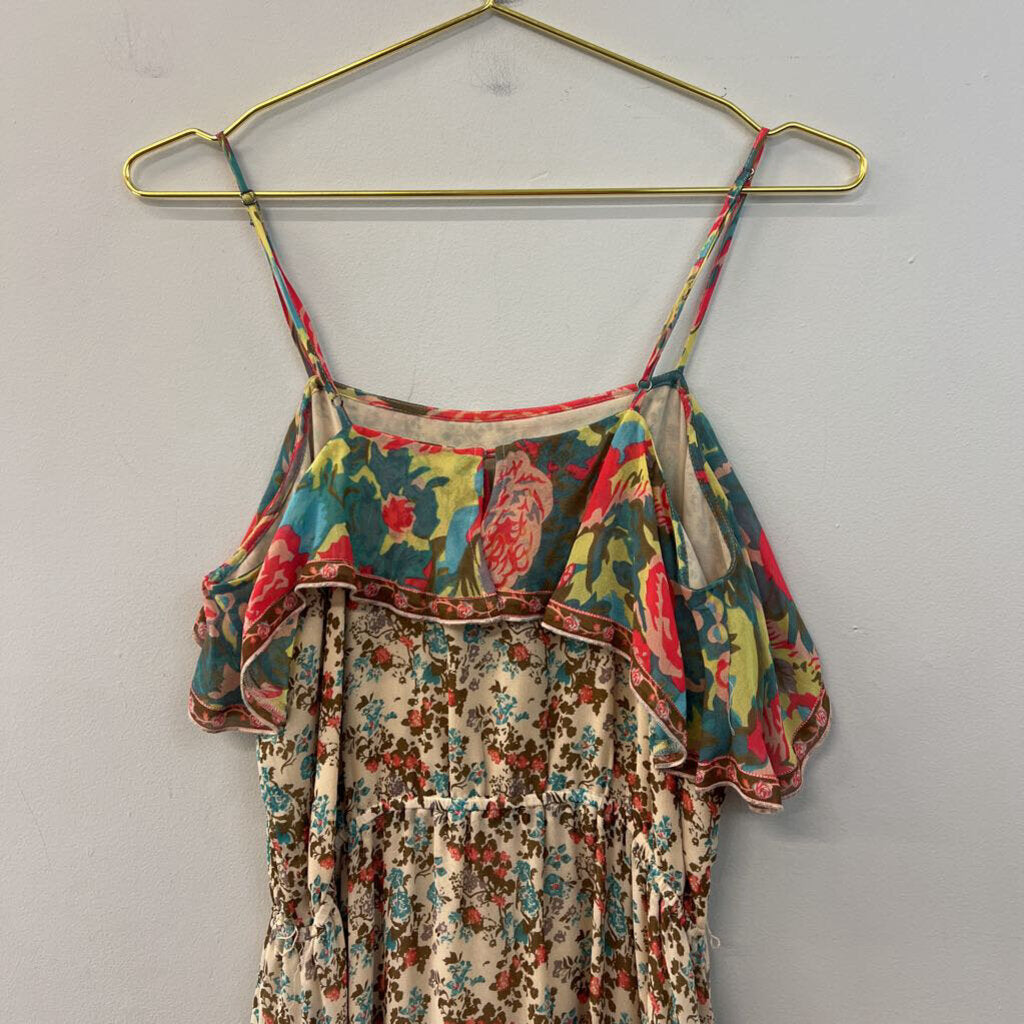 Joie Cream/ Multi Print Maxi Dress Extra Small