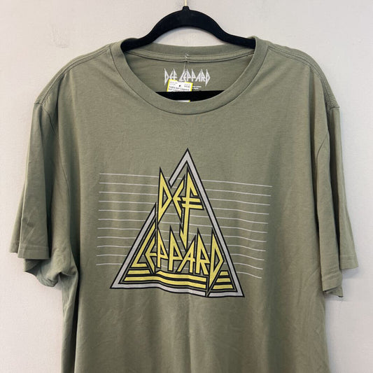 Def Leppard Green Short Sleeve Graphic Tee Extra Large
