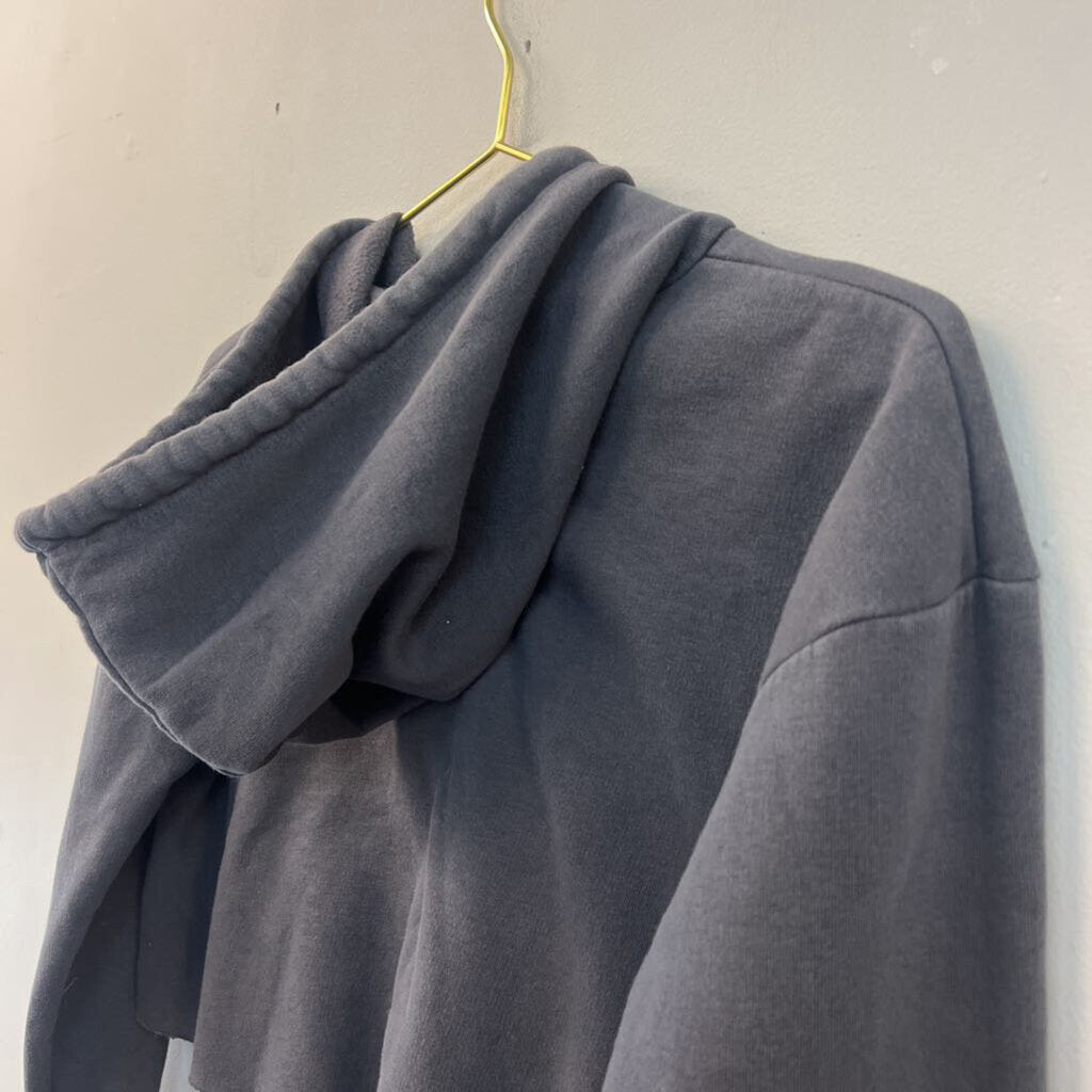 I Heart NYC Grey Cropped Hoodie Extra Small