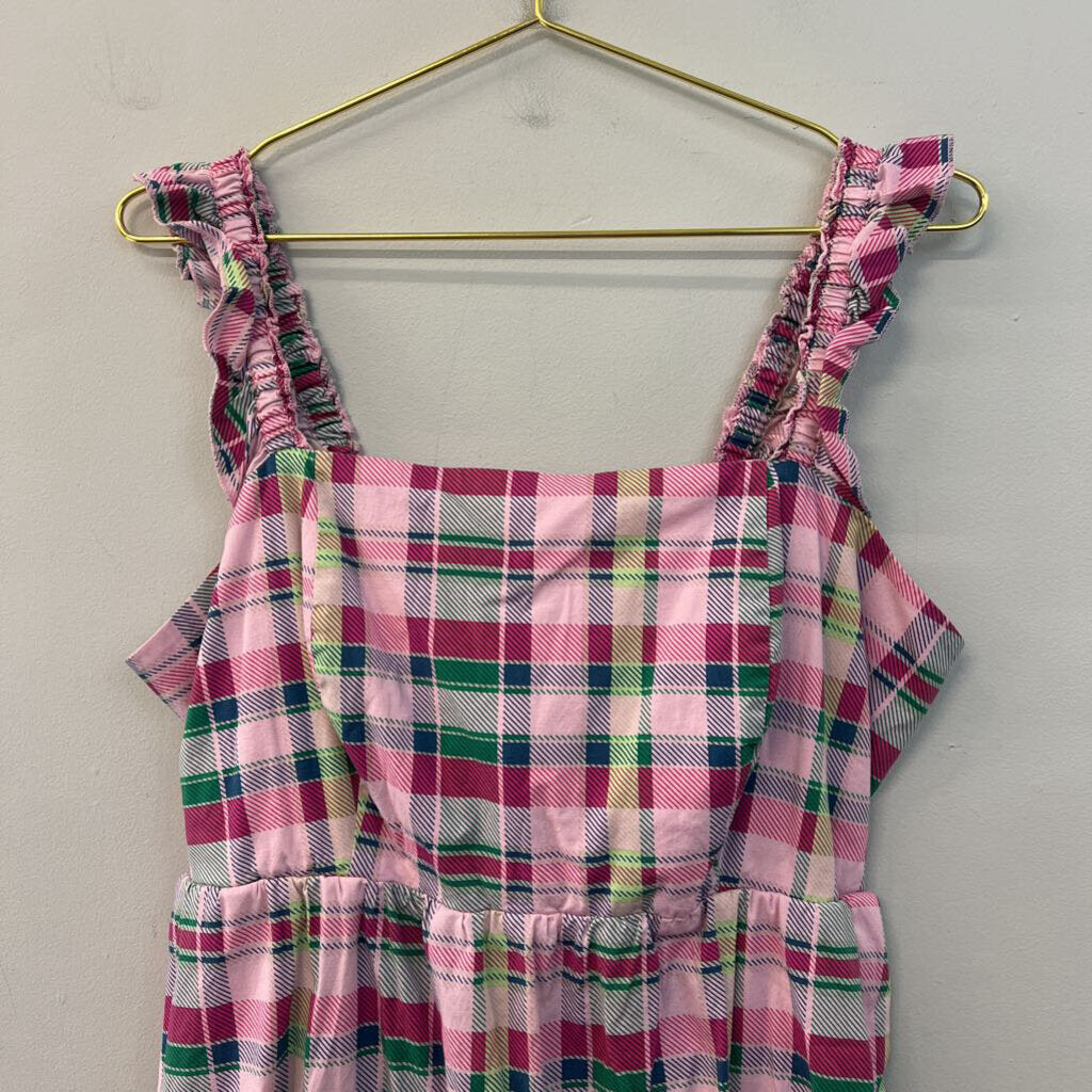 Torrid Pink/ Multi Plaid Print Midi Dress 0