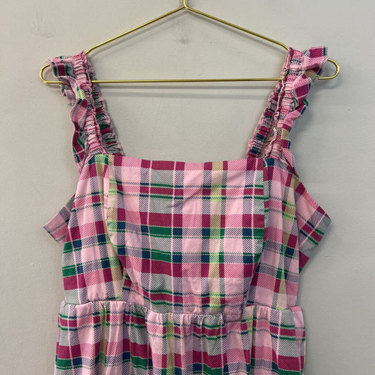 Torrid Pink/ Multi Plaid Print Midi Dress 0