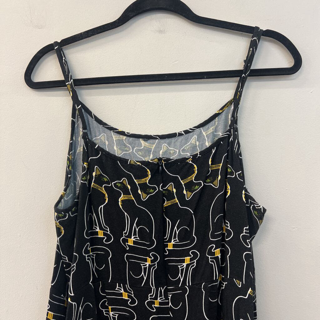 Black Friday Black Car Print Midi Dress 18