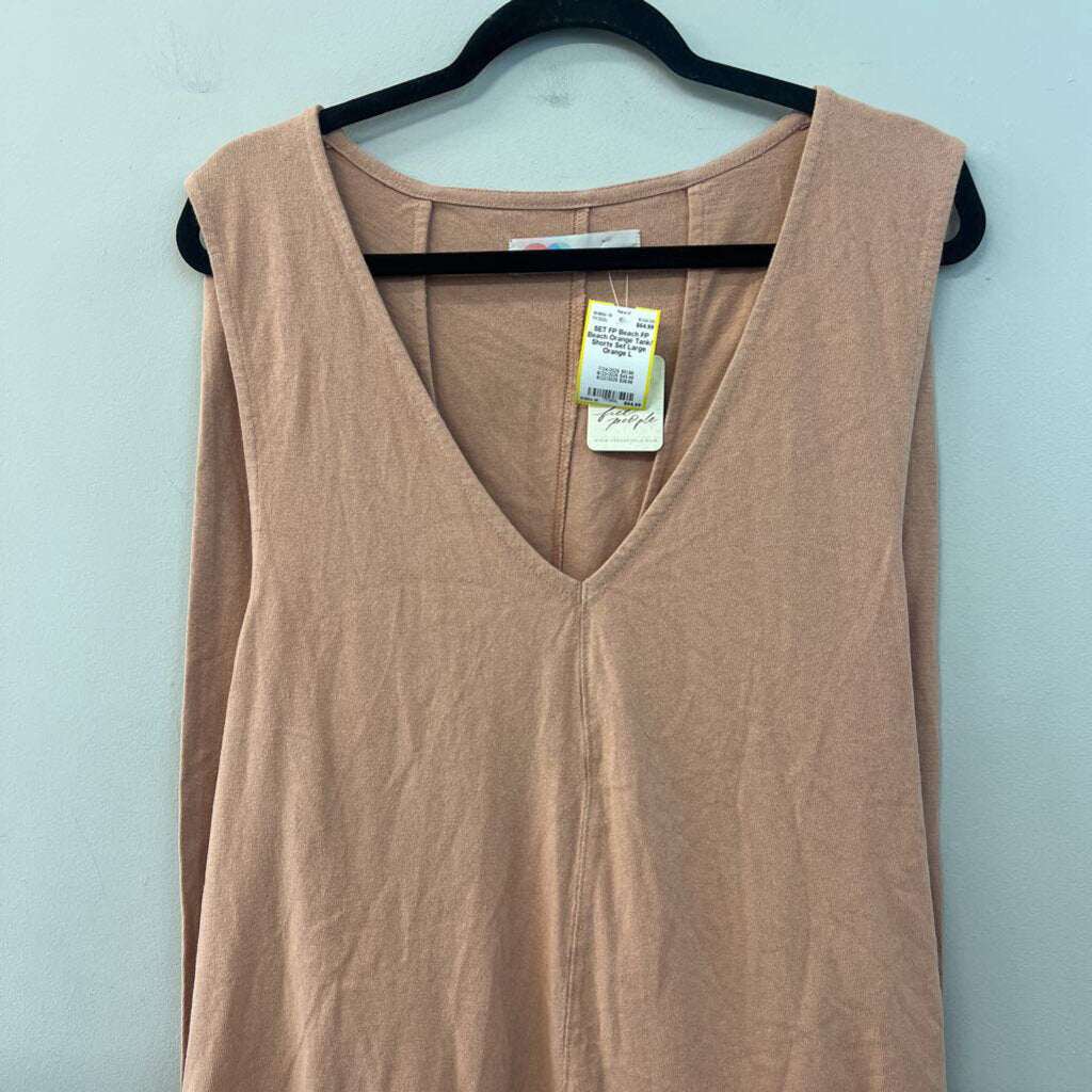 FP Beach Orange Tank/ Shorts Set Large