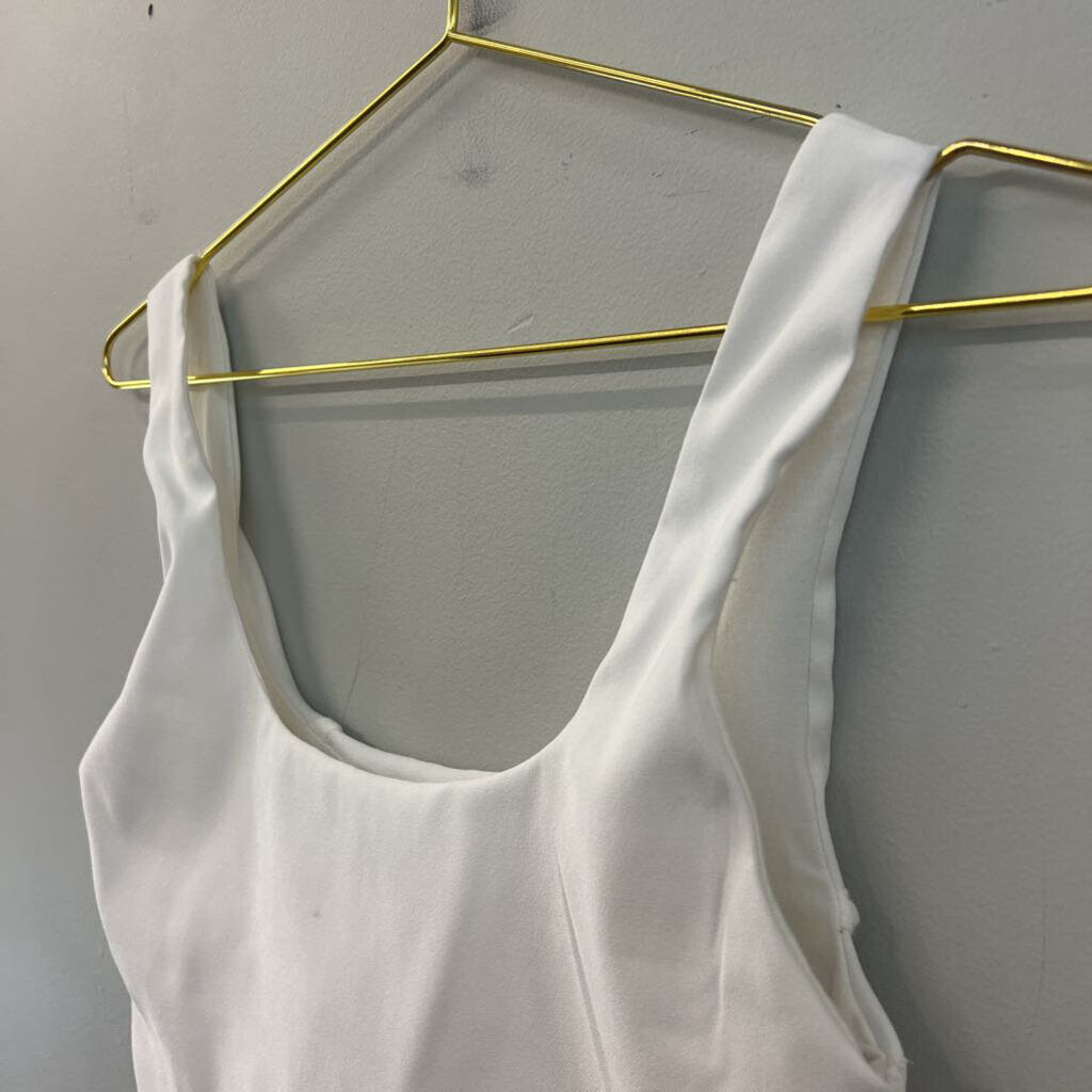 Zara White Cropped Corset Tank Medium