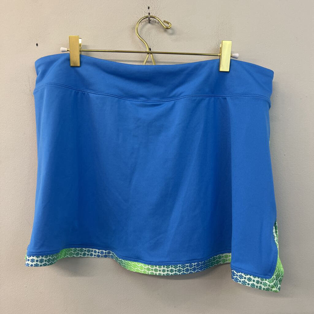 Nike Blue/ Green Flower Edge Skort Extra Large