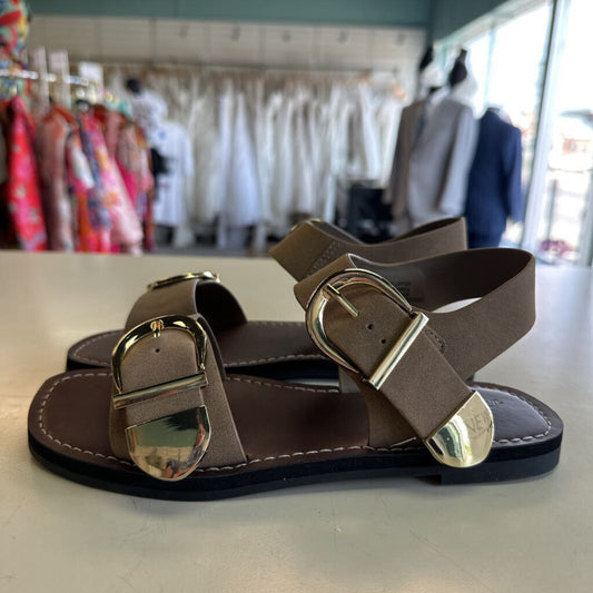 Universal Thread Brown Double Strap Sandals 6