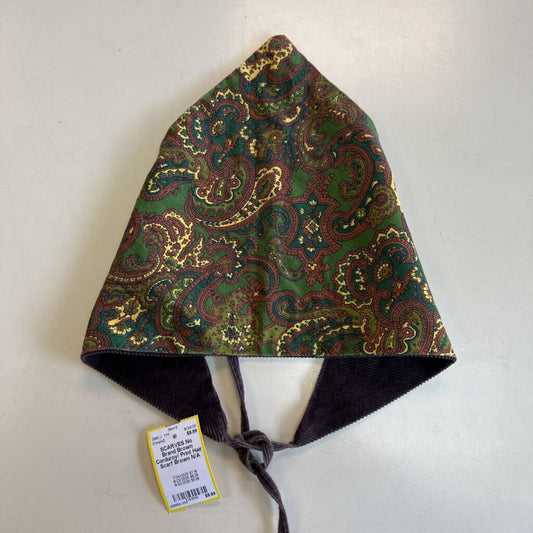 Brown Corduroy/ Print Hair Scarf