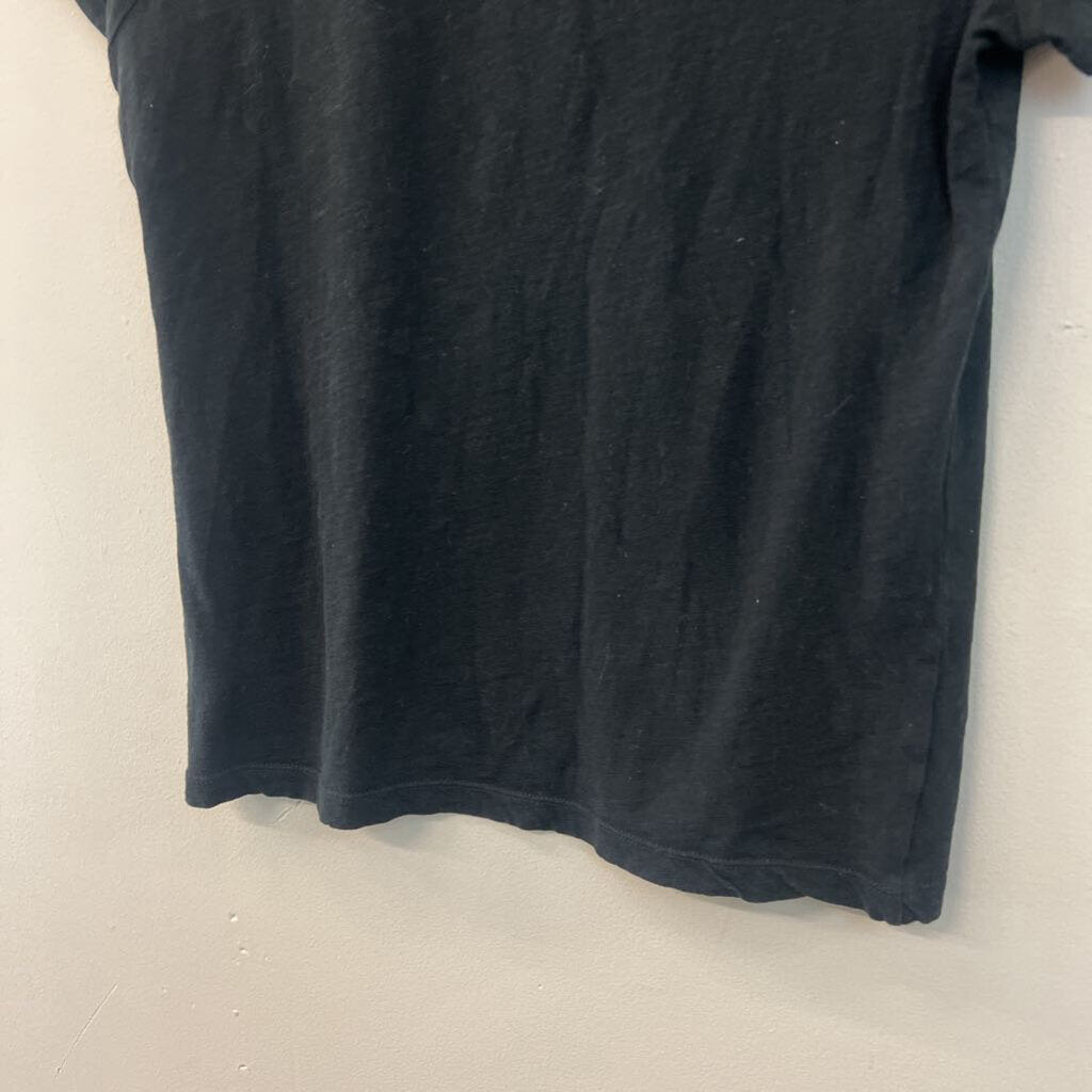 Madewell Black V Neck Short Sleeve Top Small