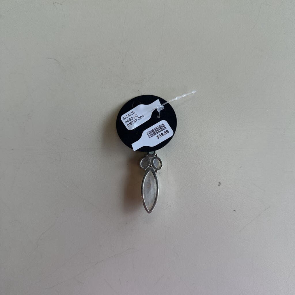 Sterling Silver Moonstone/Blue Stone Pendant
