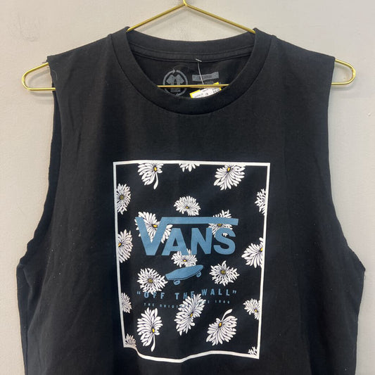 Vans Black/ Blue Graphic Boxy Tank Top Extra Large