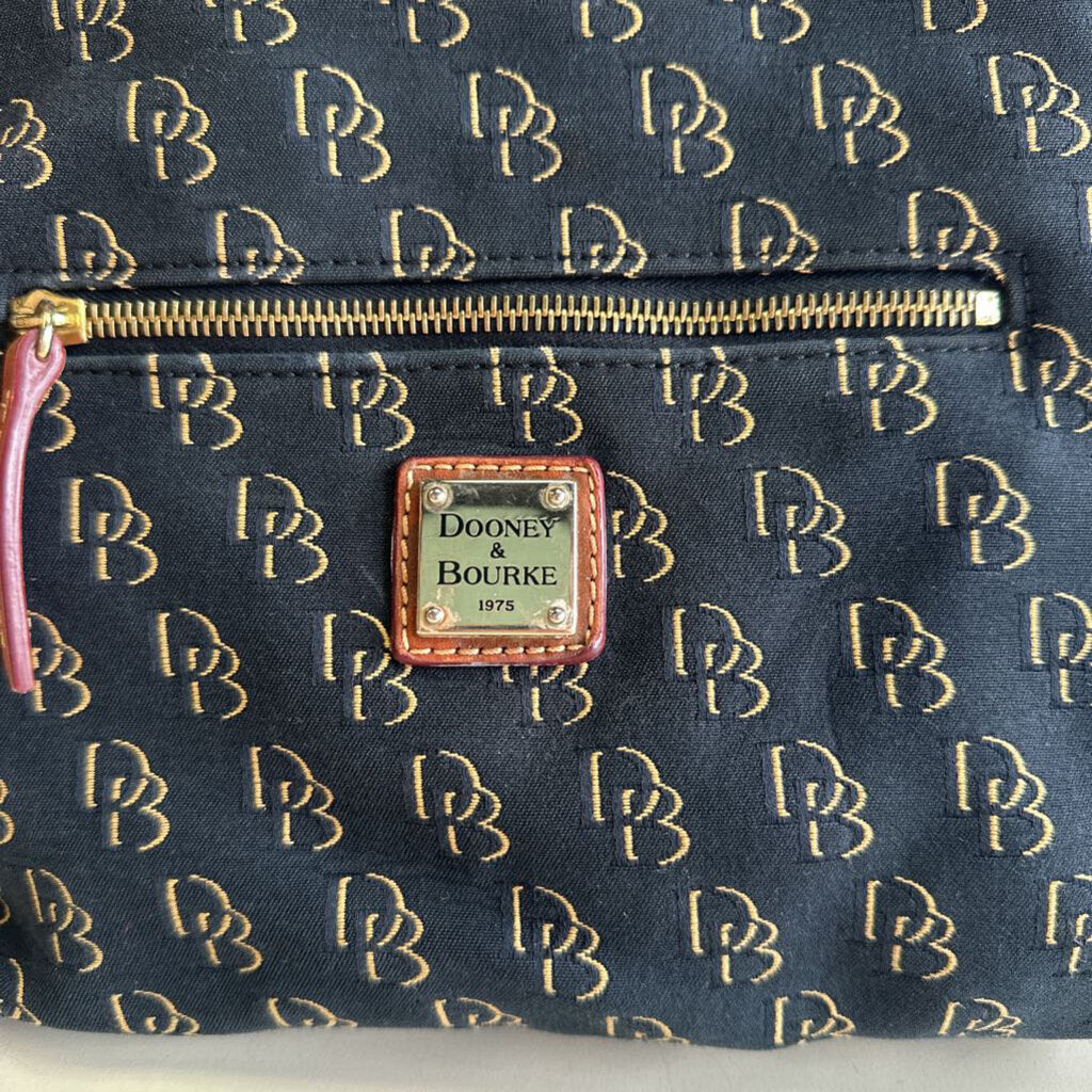 Dooney and Bourke Black/ Brown Logo Purse