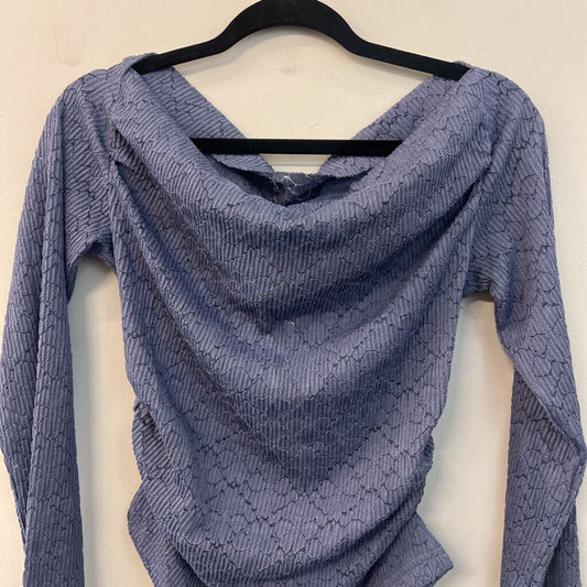 By Together Blue Lace Long Sleeve Top Large