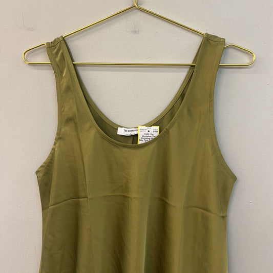 The Workshop Green Silky Tank Top Large