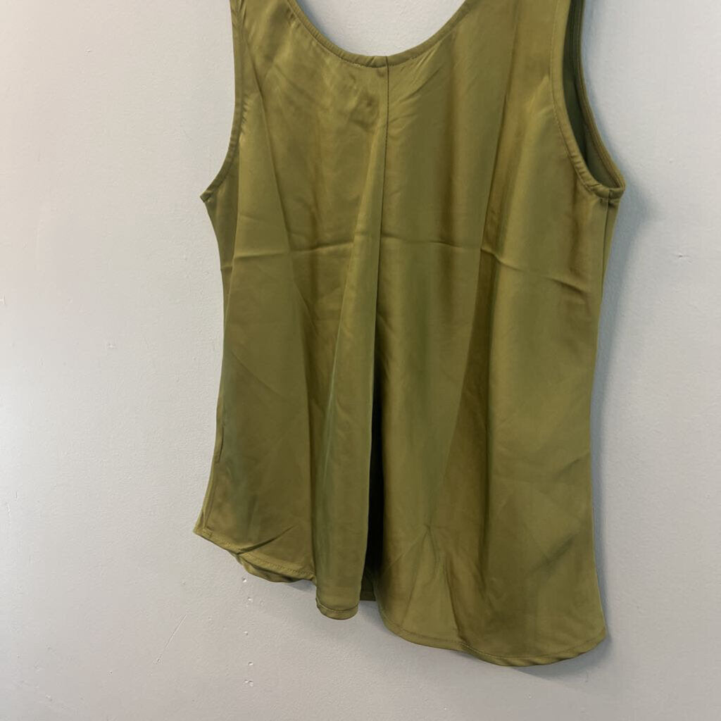 The Workshop Green Silky Tank Top Large