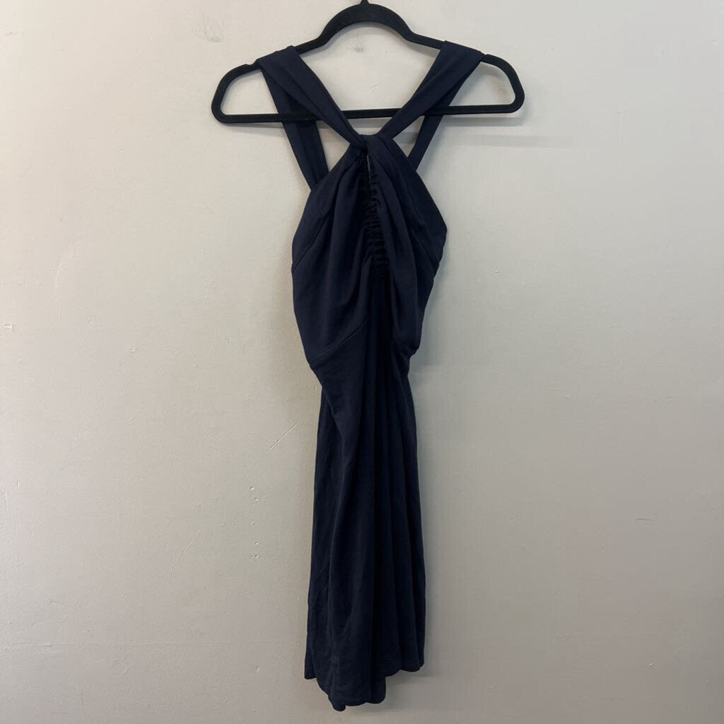 Cabi Navy Halter Neck Dress Large