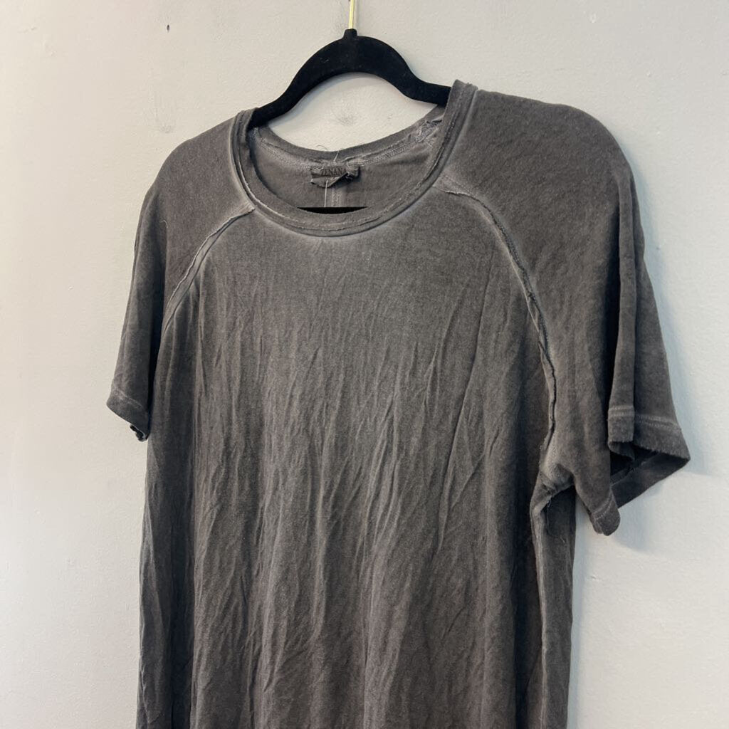 Zenana Grey Short Sleeve Top Large