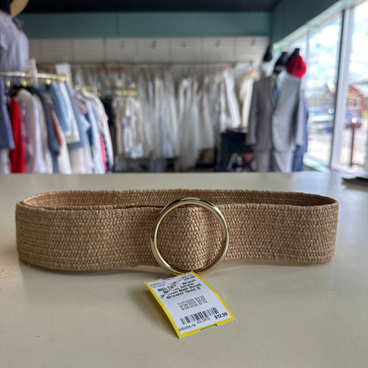 Brown Straw Woven Belt Small