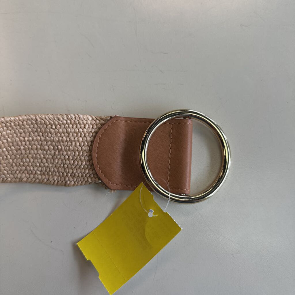 Brown Straw Woven Belt Small
