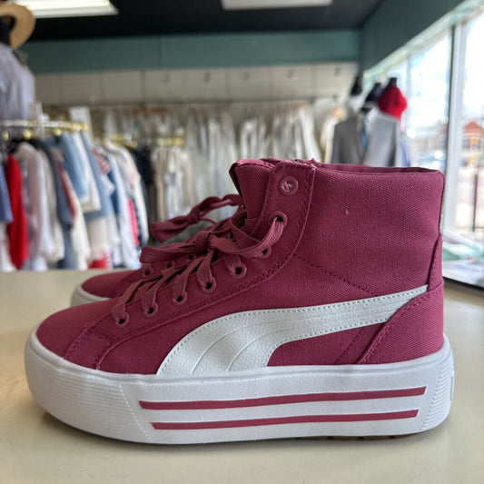 Puma Pink/ White Kaia 2.0 Mid Platform Sneakers 7.5