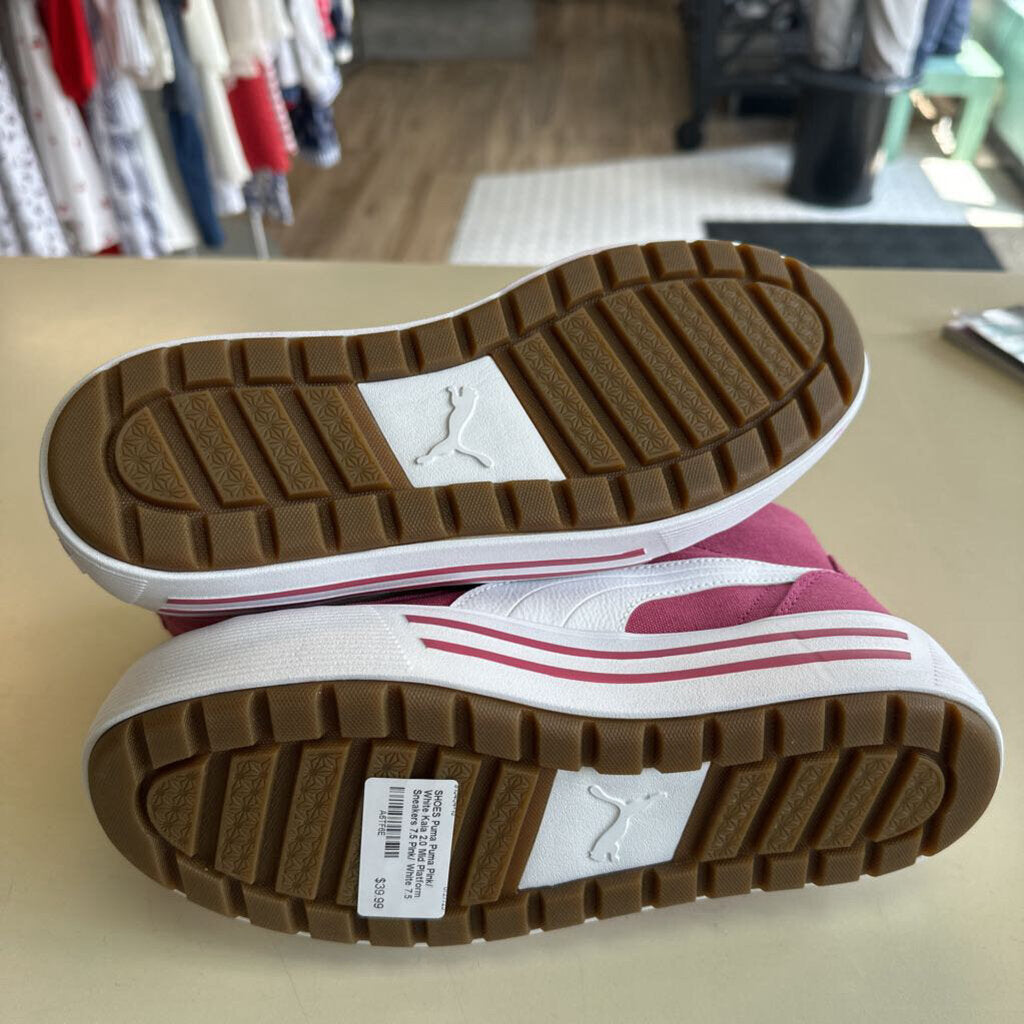 Puma Pink/ White Kaia 2.0 Mid Platform Sneakers 7.5