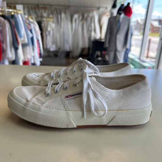 Superga White Low Sneakers 7.5