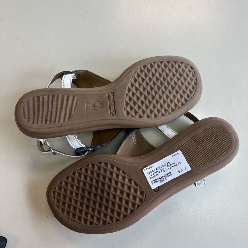 Aerosoles Grey/ Brown Sandals 7.5
