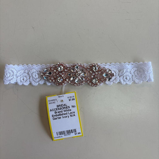 White Embellished Lace Garter