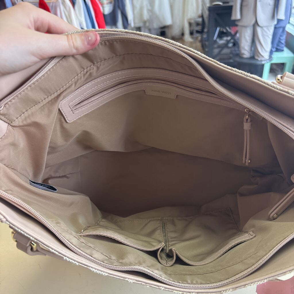 Nine West Gold Zipper Side Bag