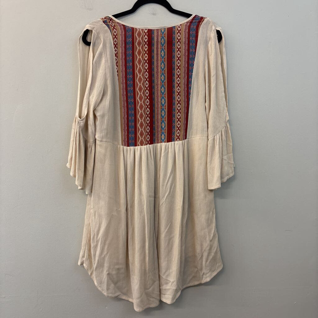 I Joah Printed Long Sleeve Tunic Medium