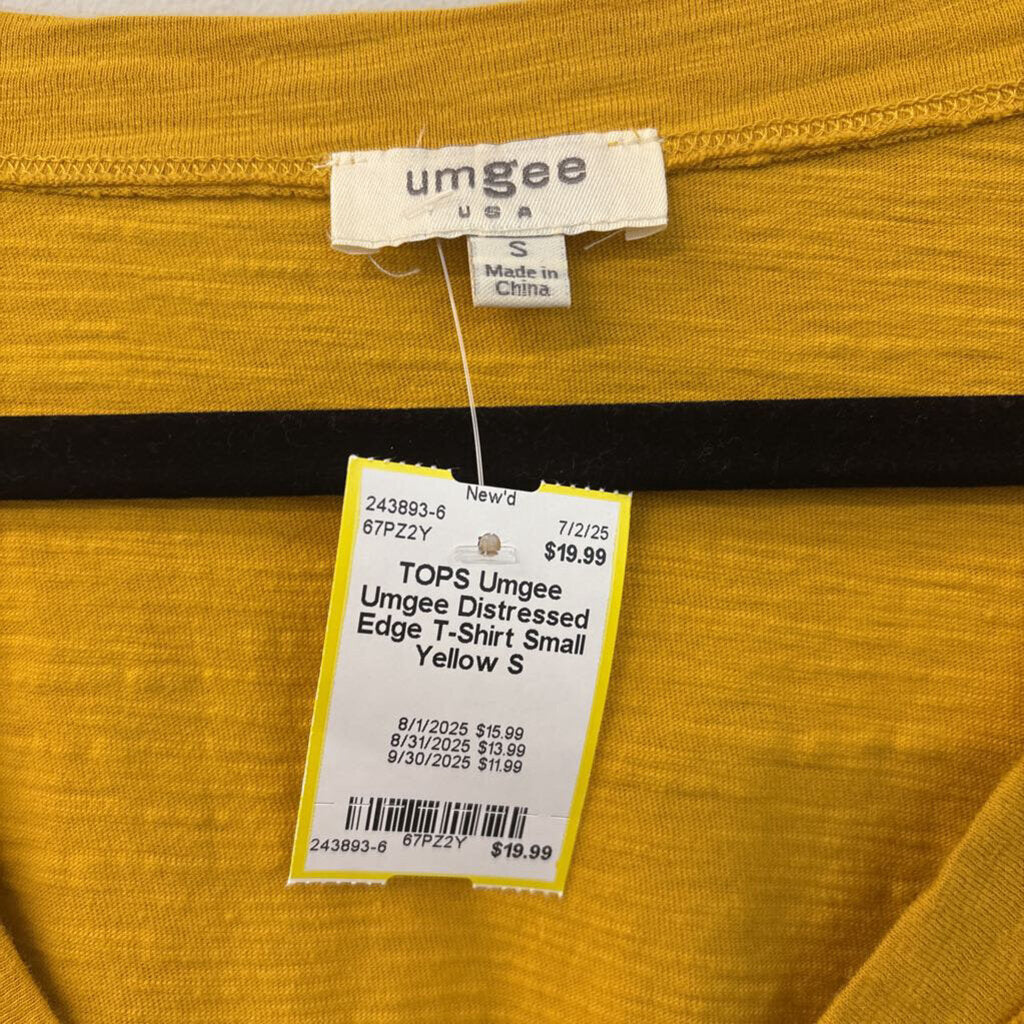 Umgee Distressed Edge T-Shirt Small