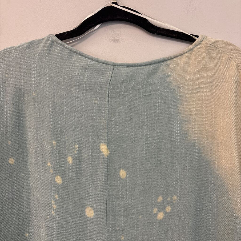 Umgee Bleach Dyed Short Sleeve Top Small
