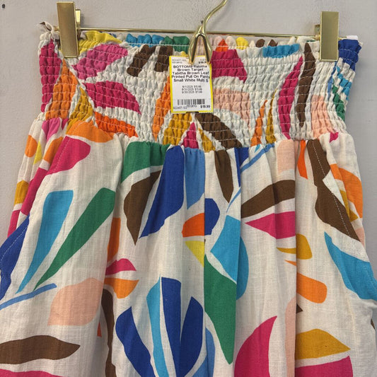 Tabitha Brown Leaf Printed Pull On Pants Small