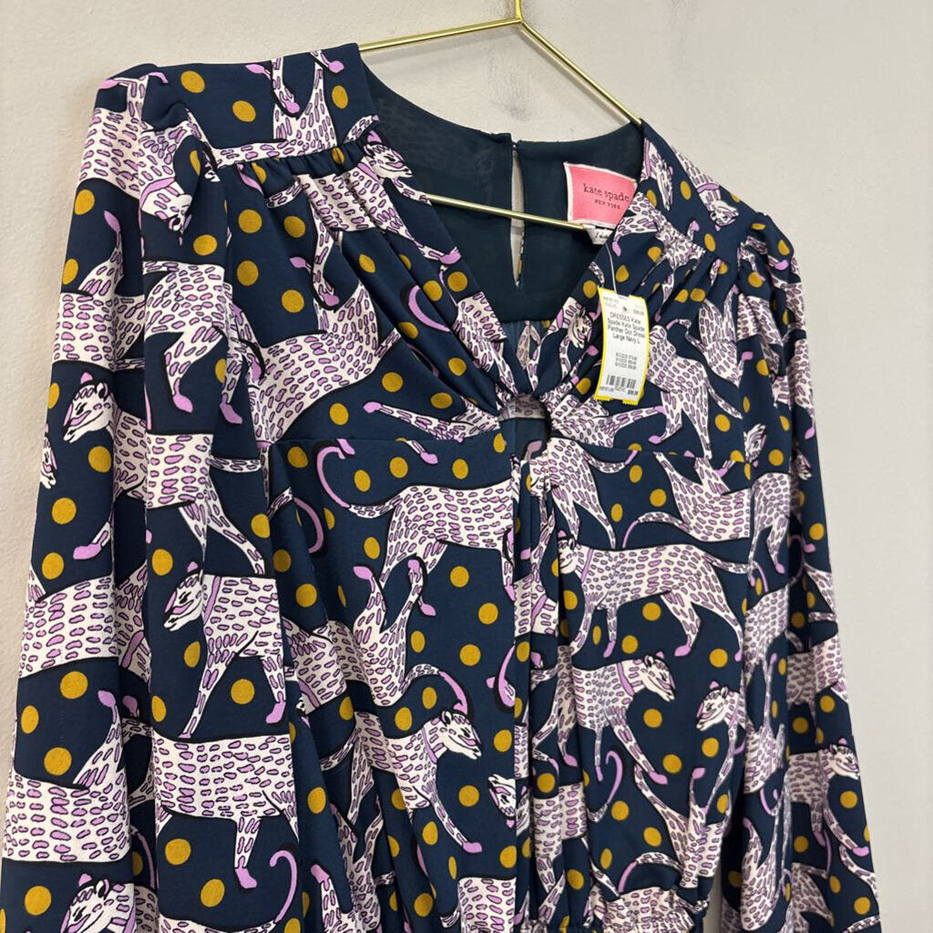 Kate Spade Panther Dot Dress Large