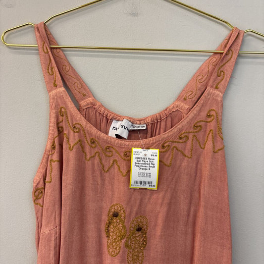 Raya Sun Embroidered Flip Flop Dress Small