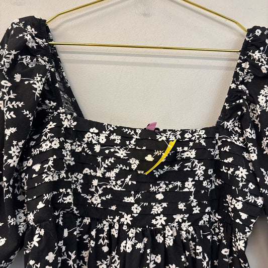 Mi Ami Puff Sleeve Floral Printed Dress Medium