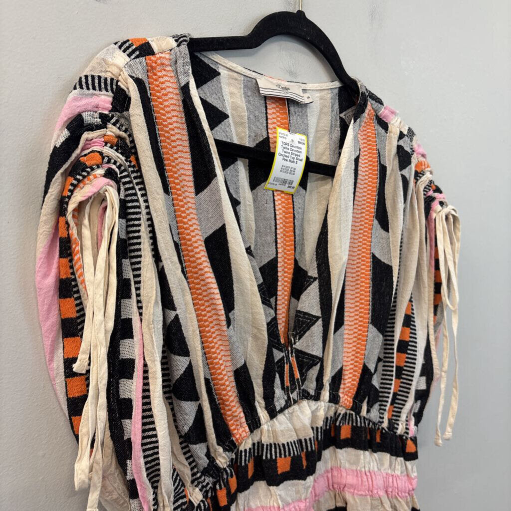Devotion Twins Striped Cinched Top Small