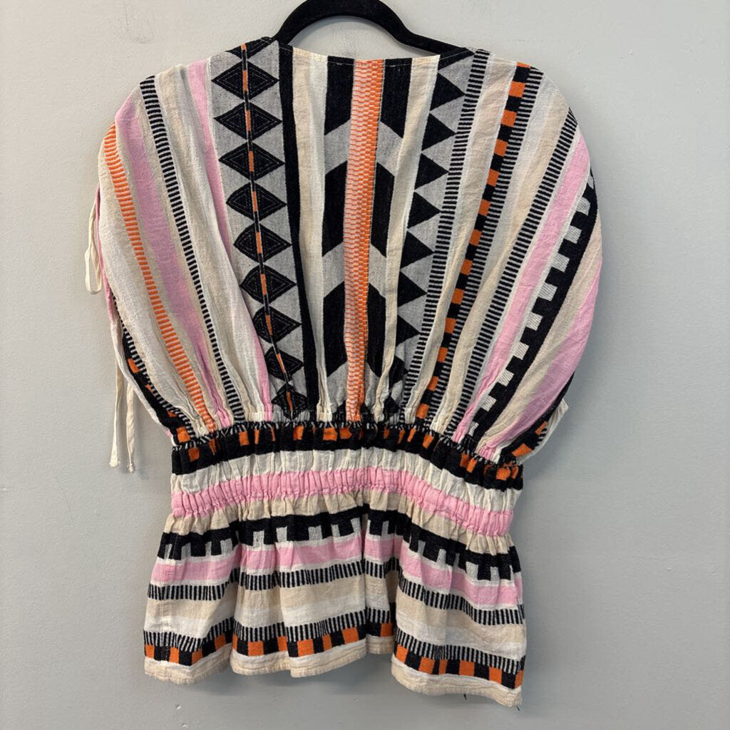 Devotion Twins Striped Cinched Top Small