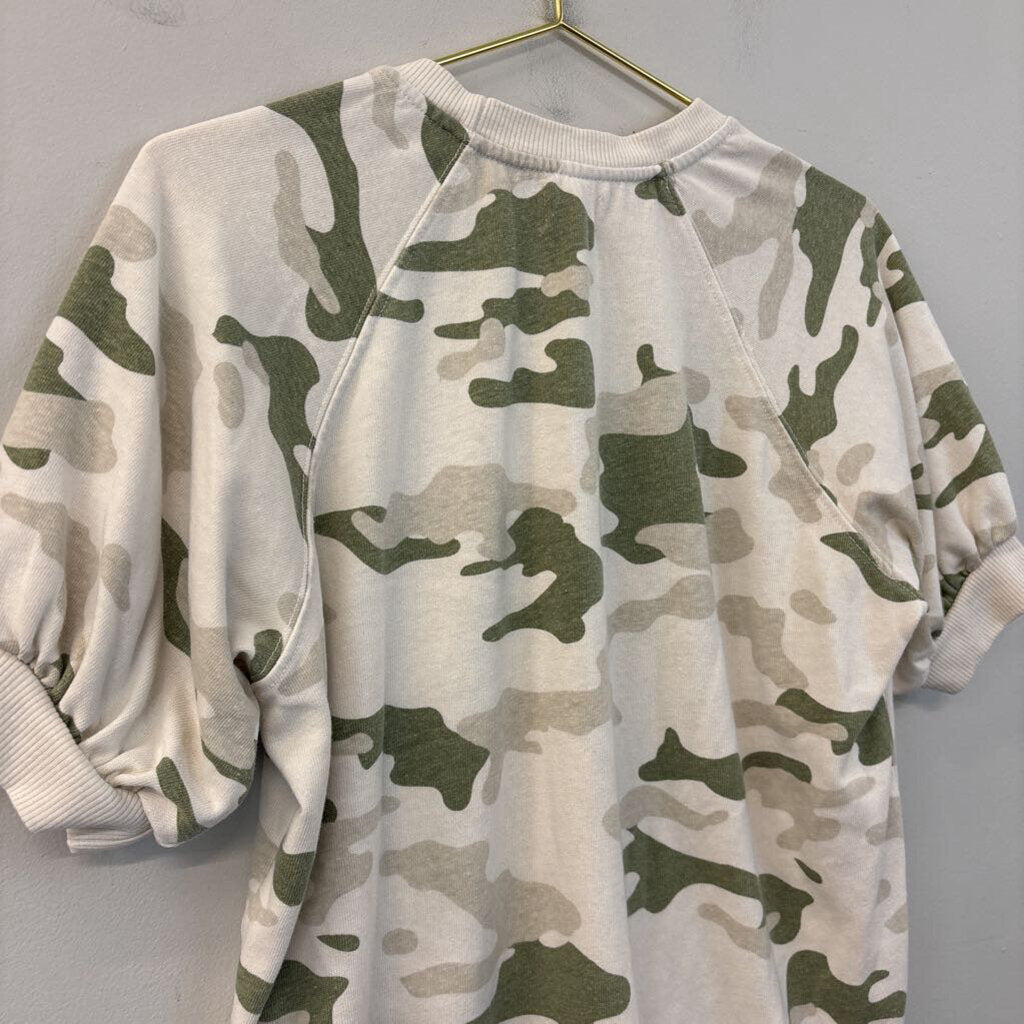 Sundry Short Sleeve Camo Top Small (1)