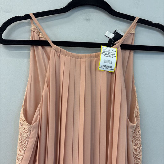 Greylin Accordion Pleated Short Dress Small