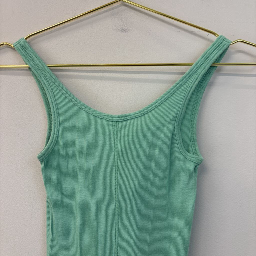 Vince Ribbed Scoop Neck Tank Top Extra Small