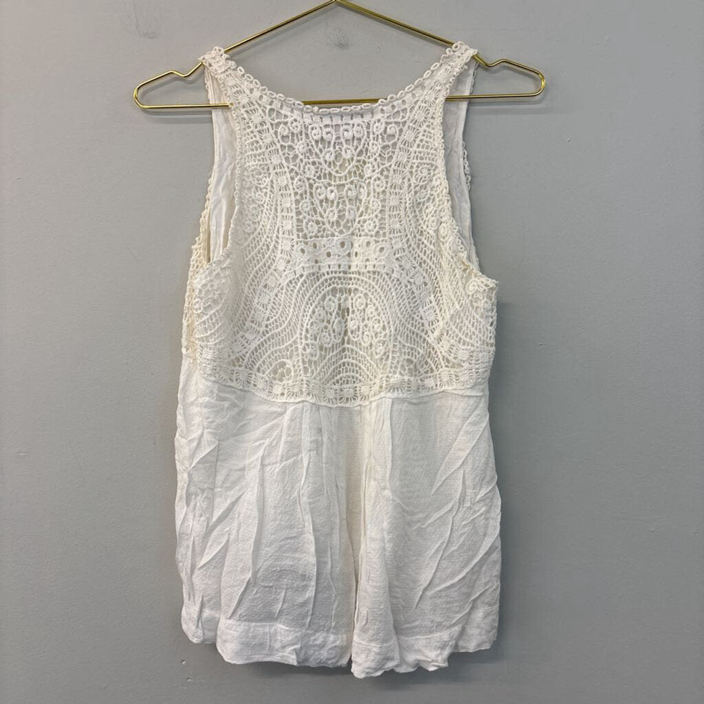 Skies Are Blue Crochet Detail Tank Top 8