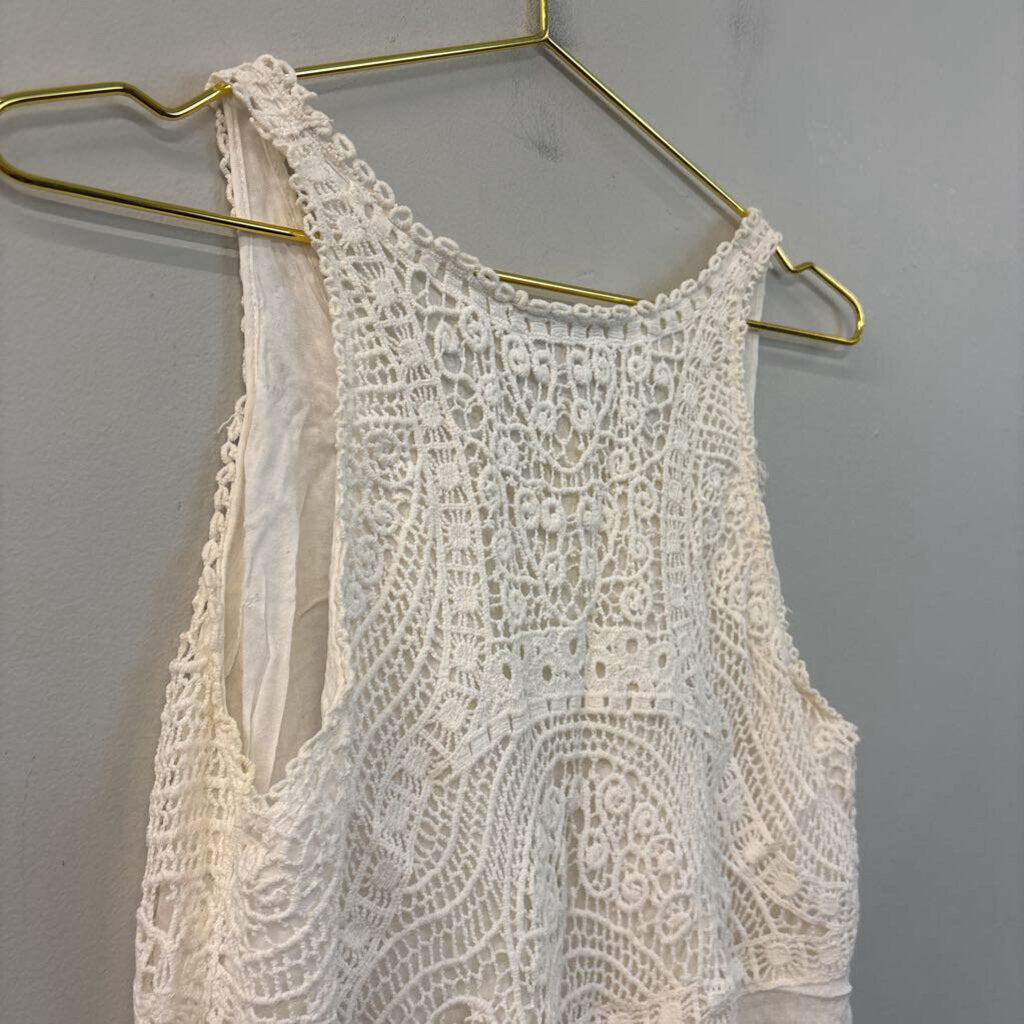 Skies Are Blue Crochet Detail Tank Top 8
