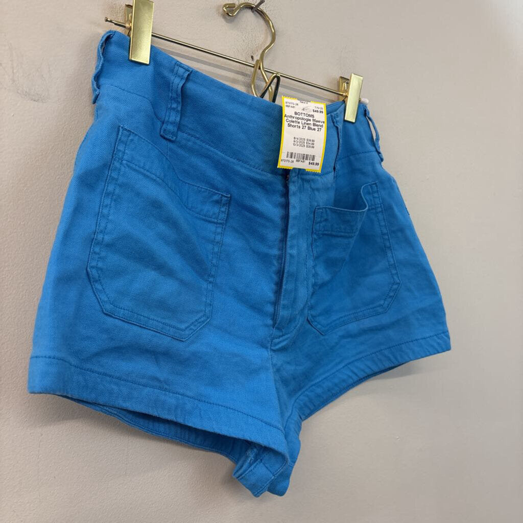 Maeve Colette Linen Blend Shorts 27