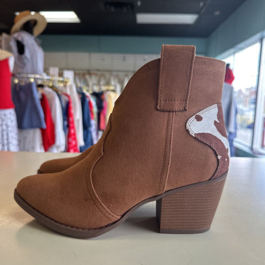 Sugar Cow Print Back Western Boot 9.0