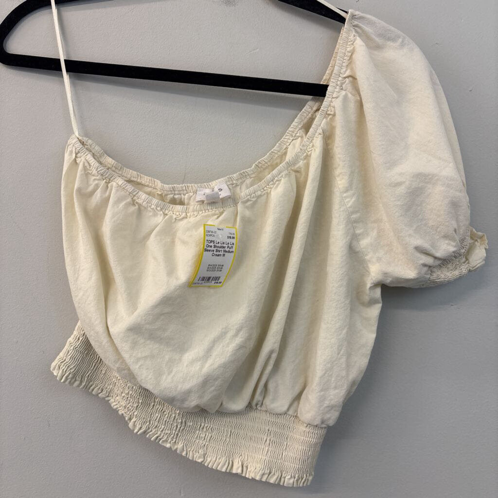 Le Lis One Shoulder Puff Sleeve Shirt Medium