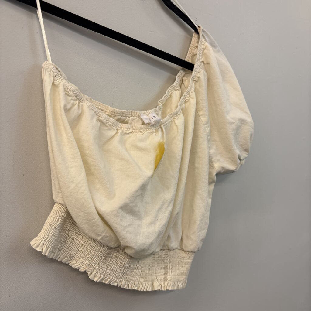 Le Lis One Shoulder Puff Sleeve Shirt Medium