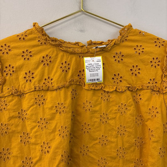 J. Crew Eyelet Long Sleeve Top Extra Large