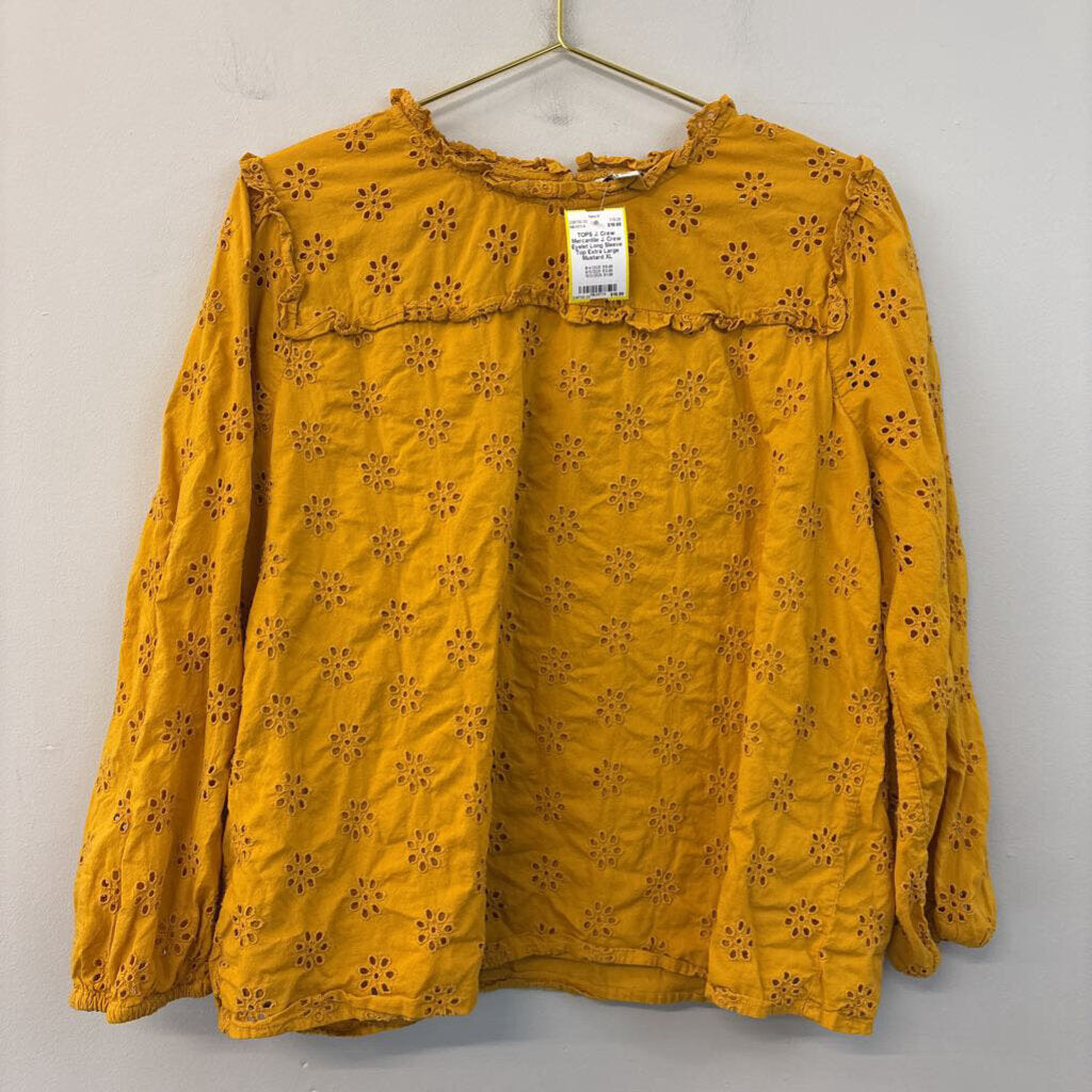 J. Crew Eyelet Long Sleeve Top Extra Large